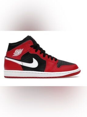 Nike Air Jordan 1 Mid - Black/Red/White